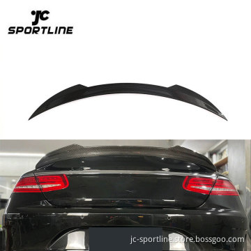 Carbon Fiber Rear Trunk Spoiler Wing for Mercedes-Benz S Class W217 AMG S500/S550 Coupe 2014-2018